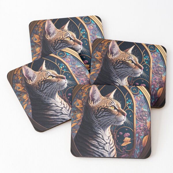 Artikelvorschau, Exquisite Bengalkatze Glasmalerei entworfen und verkauft von idreamaboutcats.