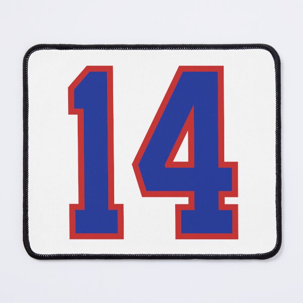 Item preview, Number 14 blue red sports jersey fourteen designed and sold by LoveIsColorful.
