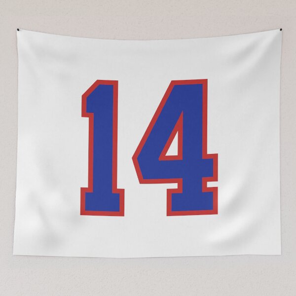 Item preview, Number 14 blue red sports jersey fourteen designed and sold by LoveIsColorful.