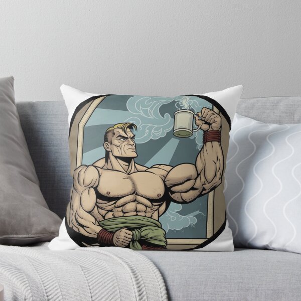 Item preview, Buff man drinking coffee after his victory designed and sold by GingerArranger.