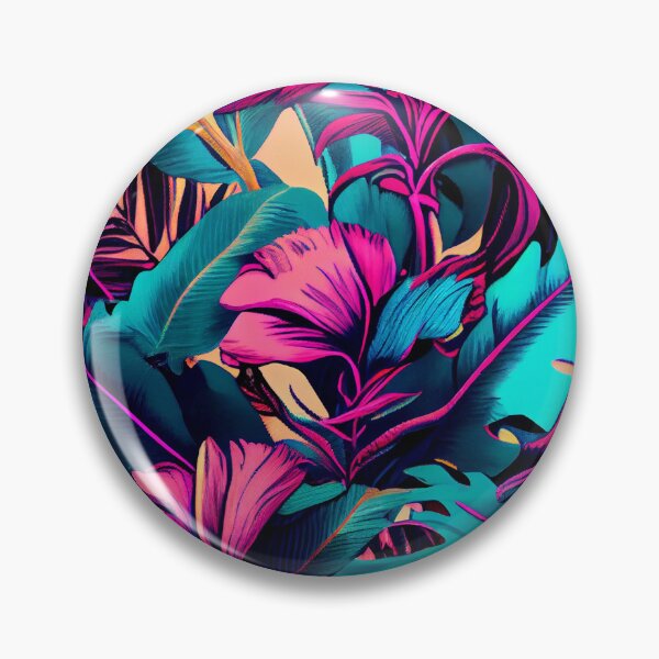 Artikelvorschau, Dense Dazzling Pale Aggressive Tropical Pattern Digital Painting entworfen und verkauft von CodeAndColors.