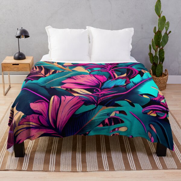 Aperçu de l'œuvre Dense Dazzling Pale Aggressive Tropical Pattern Digital Painting créée et vendue par CodeAndColors.