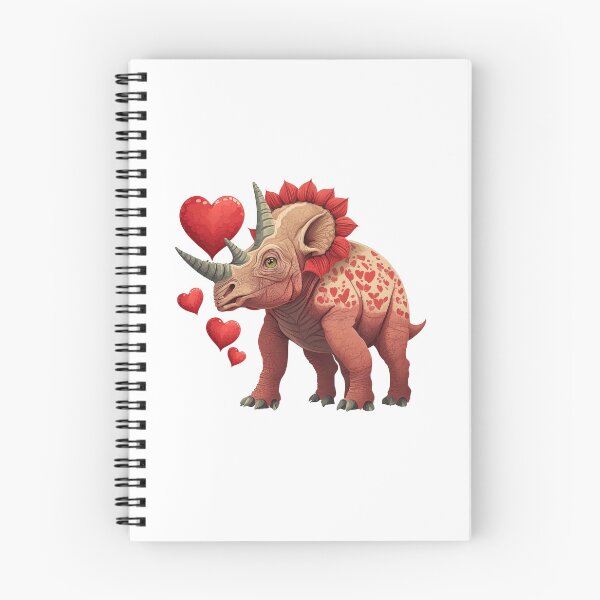Artikelvorschau, Valentinstag Dinosaurier Triceratops entworfen und verkauft von Snazzmatazz.