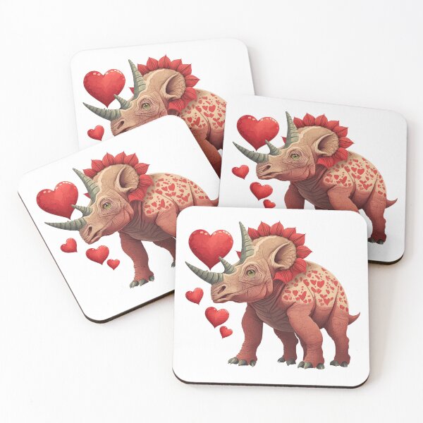 Item preview, Valentine's Day Dinosaur Triceratops designed and sold by Snazzmatazz.