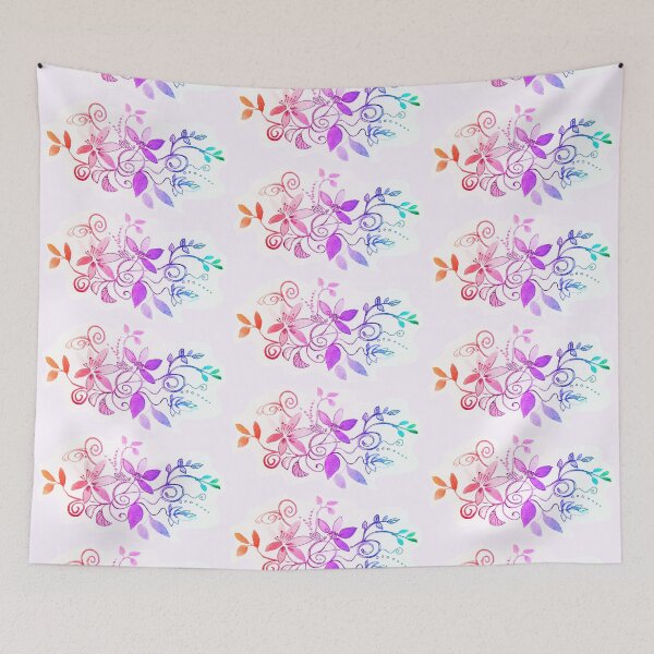 Item preview, lilac lavender flower ornamental painting | Watercolor pastel colorful flower designed and sold by lausn.