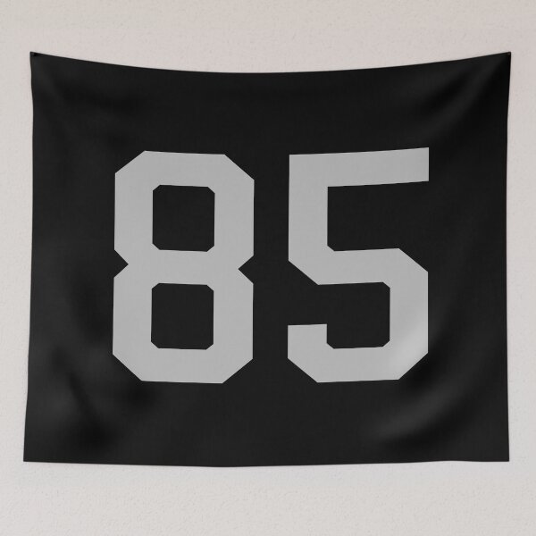 Item preview, Number 85, grey on black sports jersey number eighty five designed and sold by LoveIsColorful.