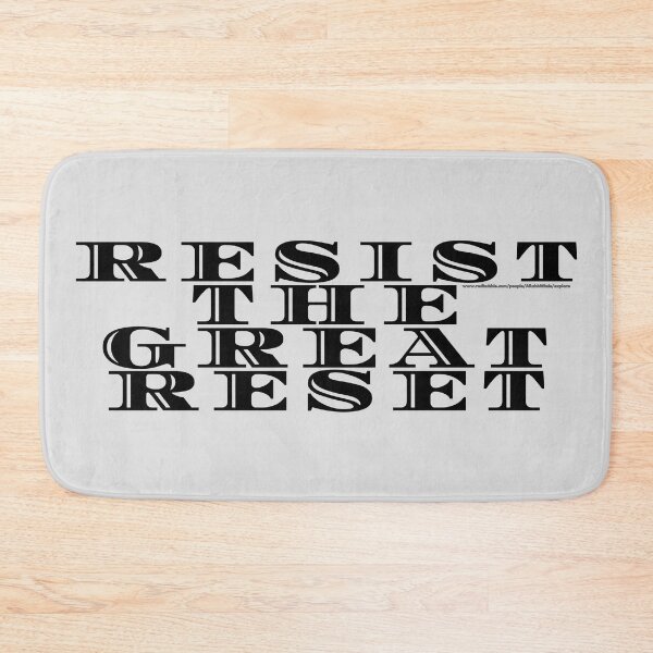 Item preview, resist the great reset black designed and sold by ARabbitHole.