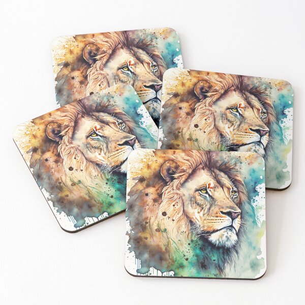 Item preview, Ornamental Watercolor of a Lion designed and sold by Marcelo Vieira.