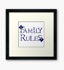 Family Rules Framed Print