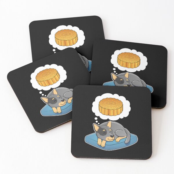 Item preview, Australian Cattle Dog dreaming about Mooncake designed and sold by DoggieDelights.