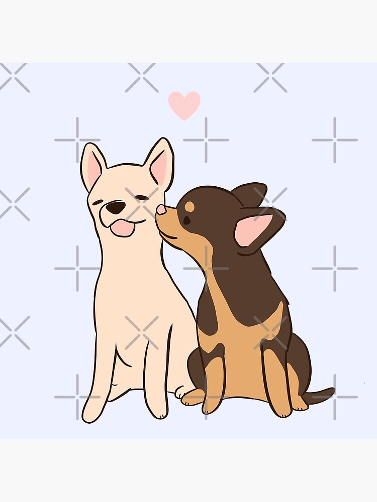Cute chihuahua dogs Couple for valentines day adorable gift for