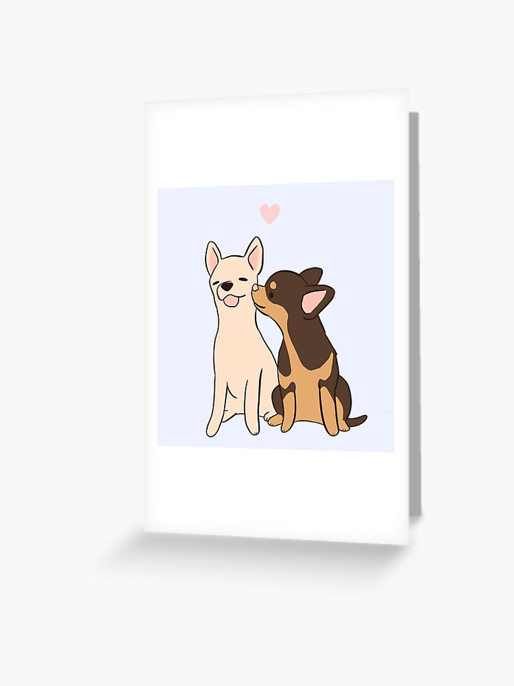 Cute chihuahua dogs Couple for valentines day adorable gift for