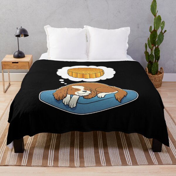 Item preview, Cavalier King Charles Spaniel dreaming about Mooncake designed and sold by DoggieDelights.