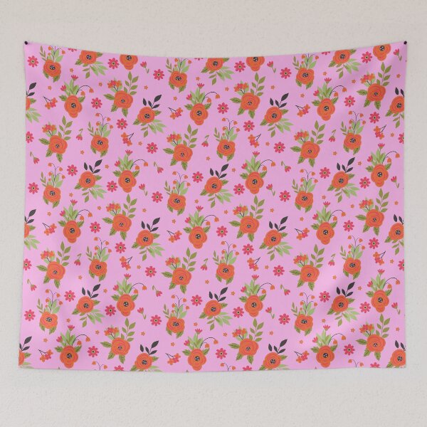 Item preview,  flowers on a pink background designed and sold by burbura.