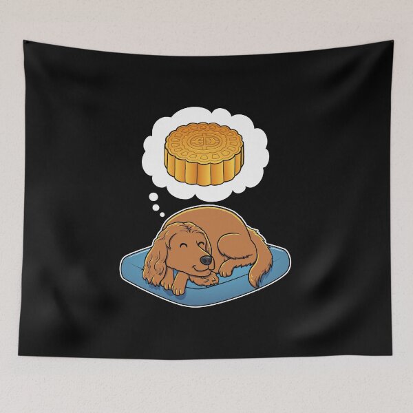 Item preview, English Cocker Spaniel dreaming about Mooncake designed and sold by DoggieDelights.