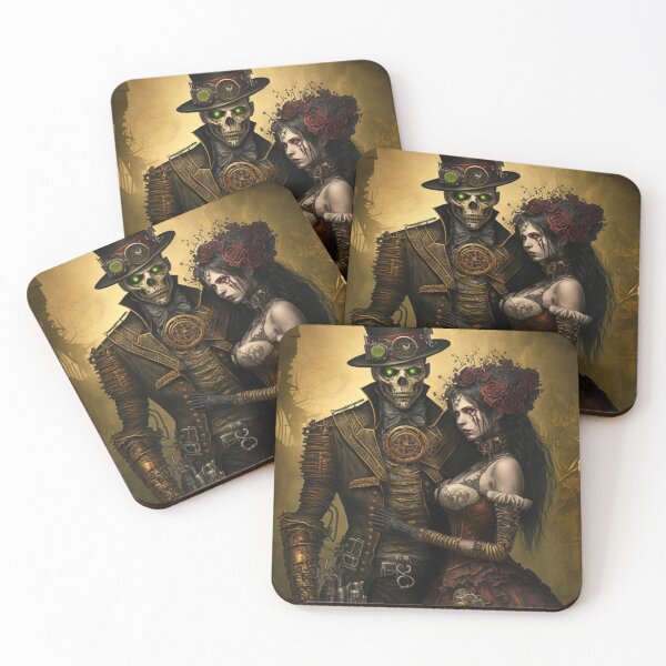 Item preview, Cyberpunk Romance: A Skeleton Man and a Banshee Woman in a Embrace designed and sold by AkoSiEss.