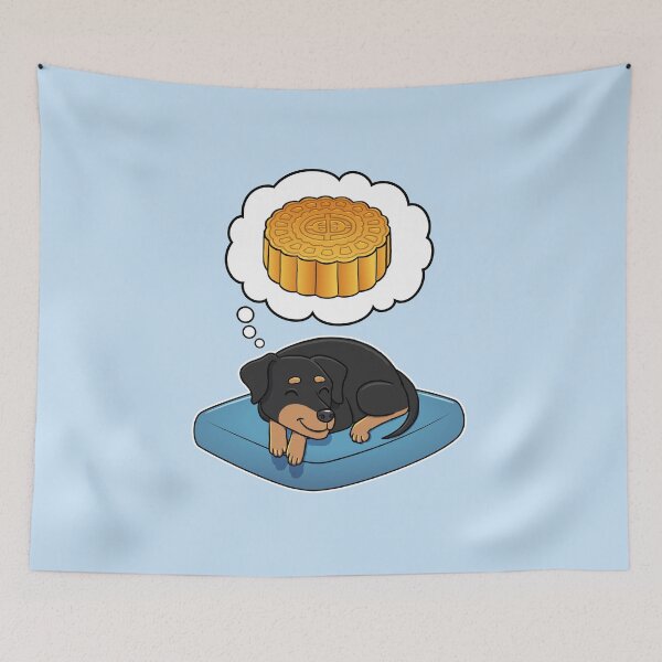 Item preview, Miniature Pinscher dreaming about Mooncake designed and sold by DoggieDelights.