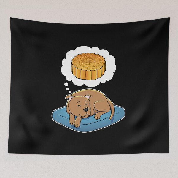 Artikelvorschau, Staffordshire Bull Terrier dreaming about Mooncake entworfen und verkauft von DoggieDelights.
