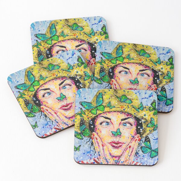 Item preview, Funny face butterfly hat squinty eyes designed and sold by Silke Host.