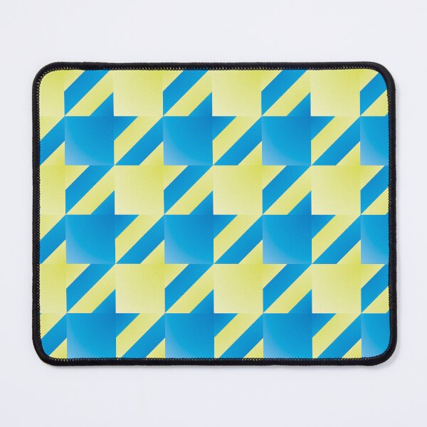 Item preview, Funky and Retro Repeat Houndstooth Pattern in Trendy Yellow and Blue designed and sold by Karen McFarland.