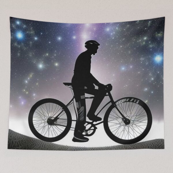 Item preview, bike, bicycle, bicyclist , starry night, biking designed and sold by SBlagojevic.