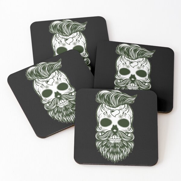 Item preview, Viking vintage skull beard with headphone  designed and sold by Createwithstyle.