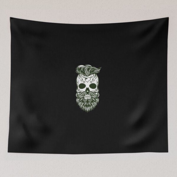 Item preview, Viking vintage skull beard with headphone  designed and sold by Createwithstyle.