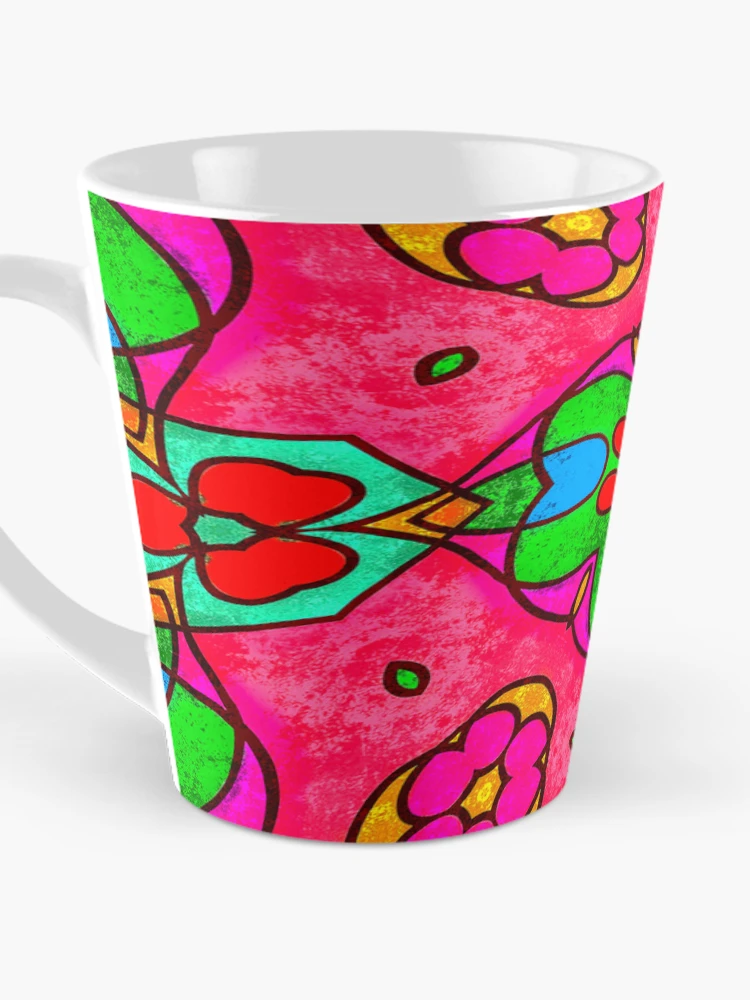 Thumbnail 3 of 4, Coffee Mug, Abstract Flower Pattern designed and sold by Patternflower.