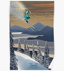 Powder ski art Poster