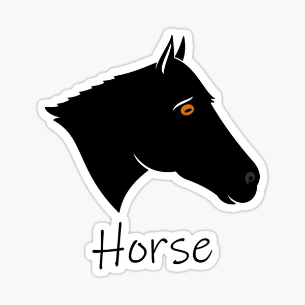Pferd Bauernhof-Tier T-Shirt Design Sticker