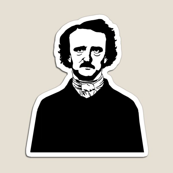 Poe Black & White Magnet
