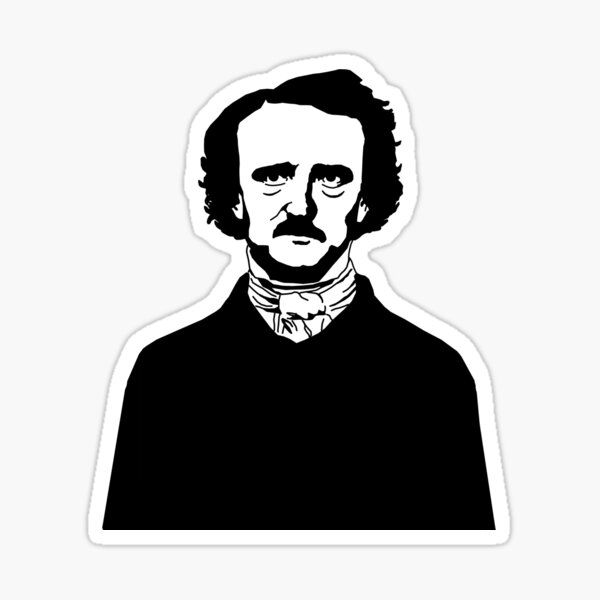 Poe Black & White Sticker