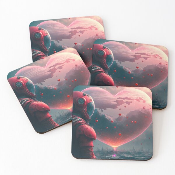 Item preview, Heart of the Cosmos: A Man in a Spacesuit Gazing at a Heart-Shaped Portal to Another Dimension designed and sold by AkoSiEss.