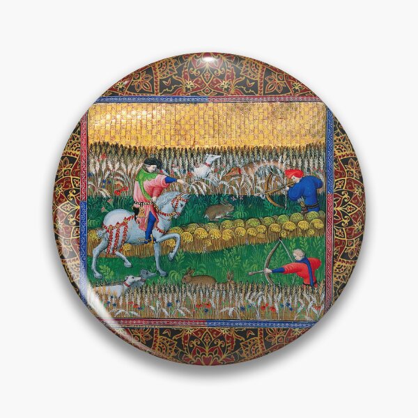Item preview, BOOK OF HUNTING ,HARE HUNT IN WHEAT FIELDS  Medieval Miniature designed and sold by BulganLumini.