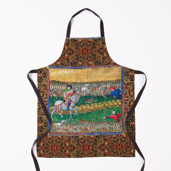 Item preview, BOOK OF HUNTING ,HARE HUNT IN WHEAT FIELDS Medieval Miniature designed and sold by BulganLumini.