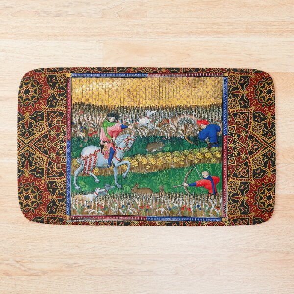 Item preview, BOOK OF HUNTING ,HARE HUNT IN WHEAT FIELDS  Medieval Miniature designed and sold by BulganLumini.