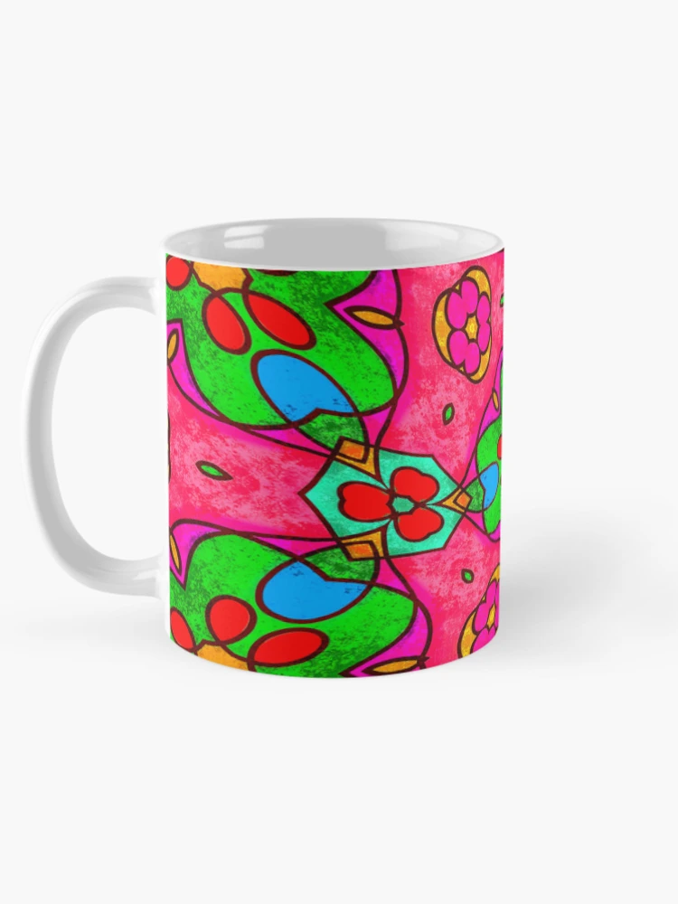 Thumbnail 5 of 6, Coffee Mug, Abstract Flower Pattern designed and sold by Patternflower.