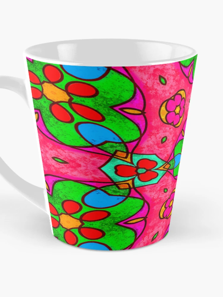 Thumbnail 3 of 4, Coffee Mug, Abstract Flower Pattern designed and sold by Patternflower.