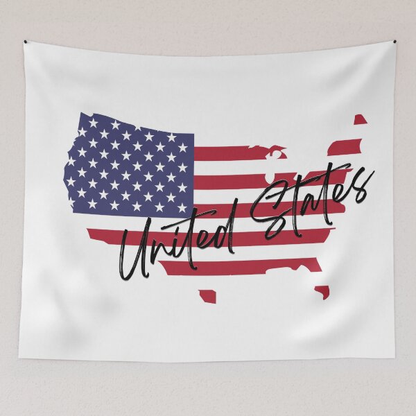 Item preview, USA Flag Map designed and sold by luckykobi.