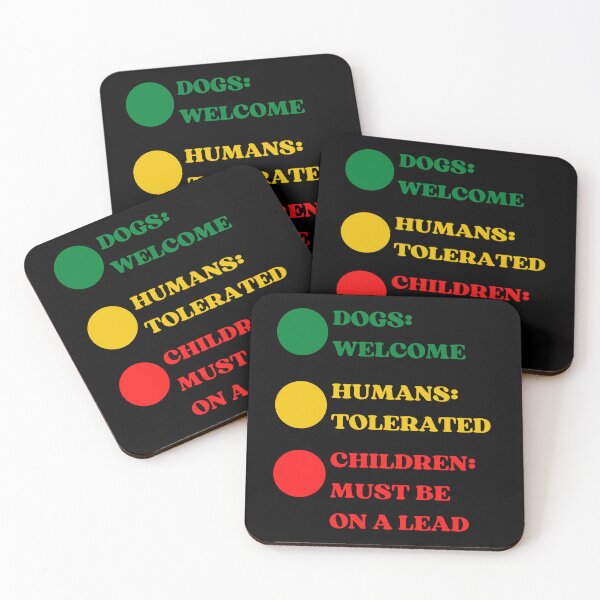 Item preview, Dogs Welcome Humans Tolerated Children Must Be On A Lead | Novelty Bar Sign | For Home Pubs Hotels Dog Lovers designed and sold by McThingummy.