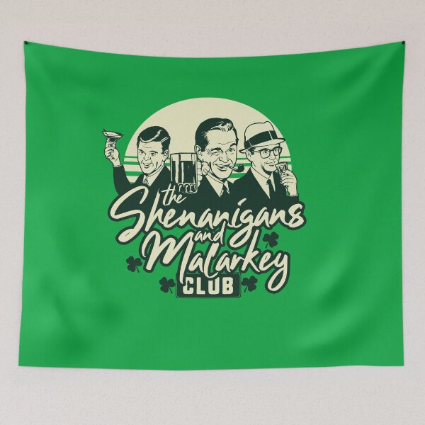 Item preview, St. Patrick's Day Men's Shenanigans and Malarkey Drinking Pub Irish designed and sold by Nerd Shizzle.