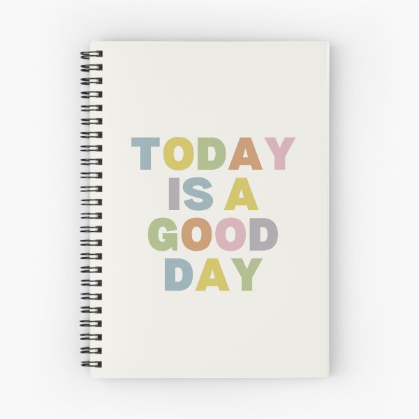 Artikelvorschau, „Today Is A Good Day“ Cremefarben und farbenfroh, positiv, gute Stimmung, Zuhause, Lounge und Büro, motivierend und inspirierend entworfen und verkauft von DailyDrive.