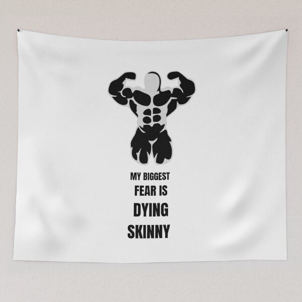 Item preview, MY BIGGEST FEAR IS DYING SKINNY FUNNY GYM DESIGN designed and sold by Ds.