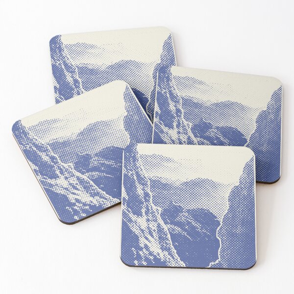 Item preview, Halftone Vintage Mountain Risograph print designed and sold by Crystall1z3d.