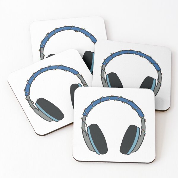 Item preview, Blue Headphones with Fairy Lights designed and sold by tiggo.