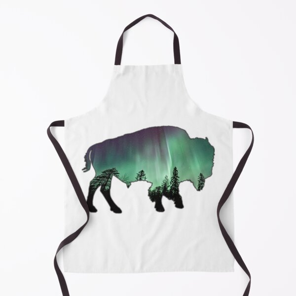 Item preview, Alaska Themed Bison Silhouette - Aurora Borealis designed and sold by hijackhippo.