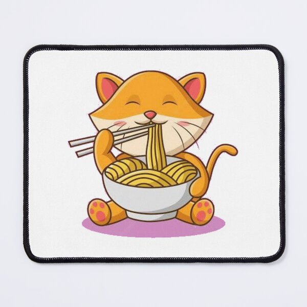 Aperçu de l'œuvre Chat qui mange des spaghettis créée et vendue par Createwithstyle.