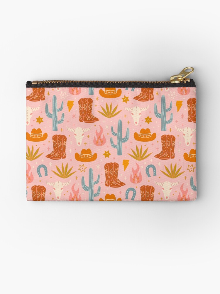 Thumbnail 1 of 4, Zipper Pouch, Cowboy girl. I want to be a cowgirl, baby. designed and sold by kondratya.