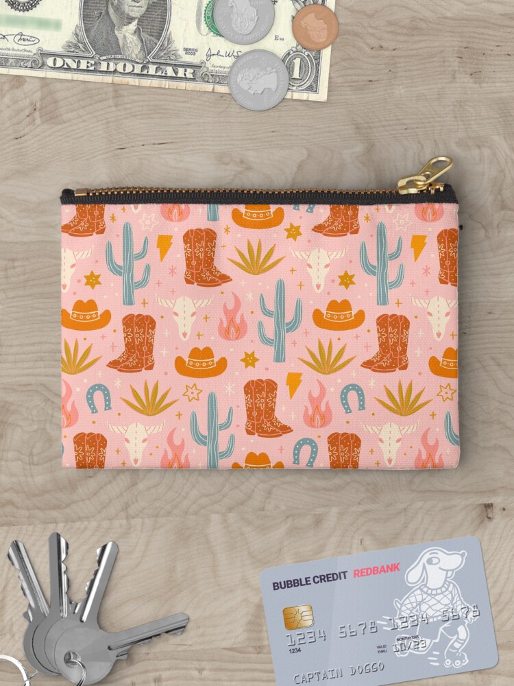 Thumbnail 3 of 4, Zipper Pouch, Cowboy girl. I want to be a cowgirl, baby. designed and sold by kondratya.