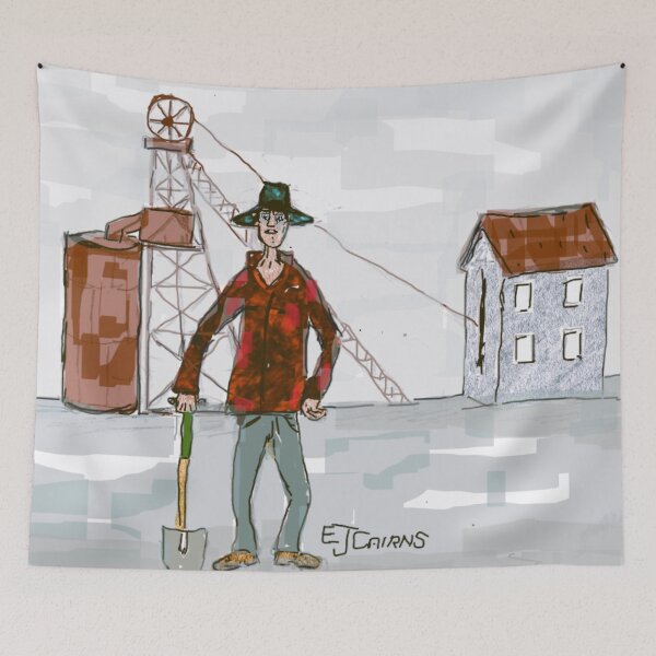Item preview, "Mine site In the goldfields"  Surrealist Sketch designed and sold by EJCairns.